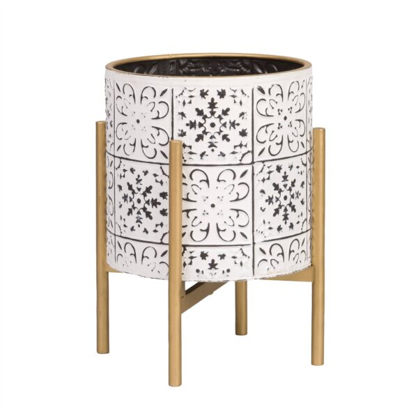 Tristan Modern Planter With Loki Gold Base - Image 2