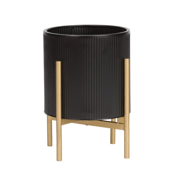 Everett Modern Planter With Loki Gold Base - Image 3
