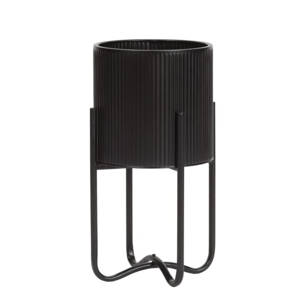 Everett Modern Planter With Ambrose Black Base - Image 4