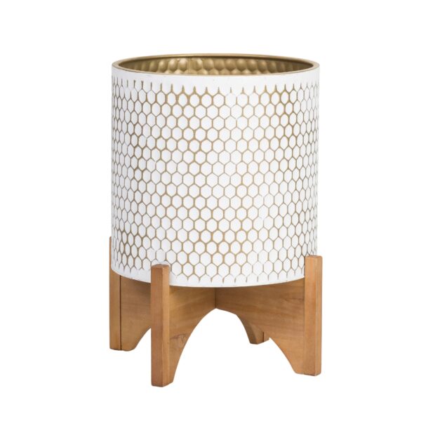 Honeycomb Modern Planter With Arch Base - Image 2