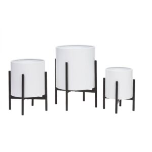 Raya Modern Planter With Loki Black Base
