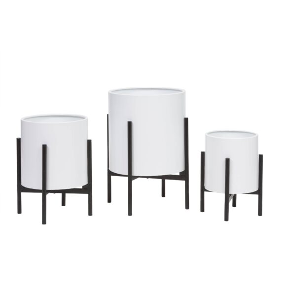 Raya Modern Planter With Loki Black Base