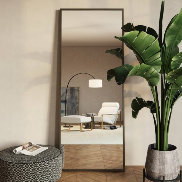 Bali Modern Floor Mirror - Gray - Image 2