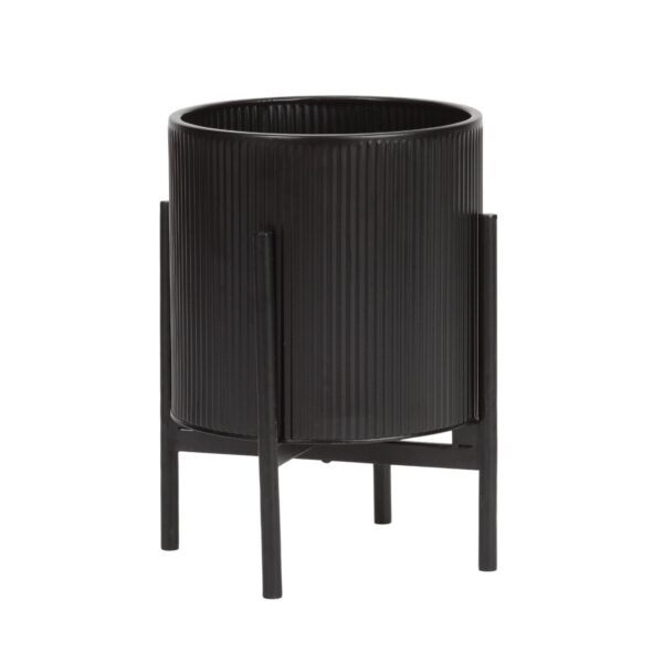 Everett Modern Planter With Loki Black Base - Image 3
