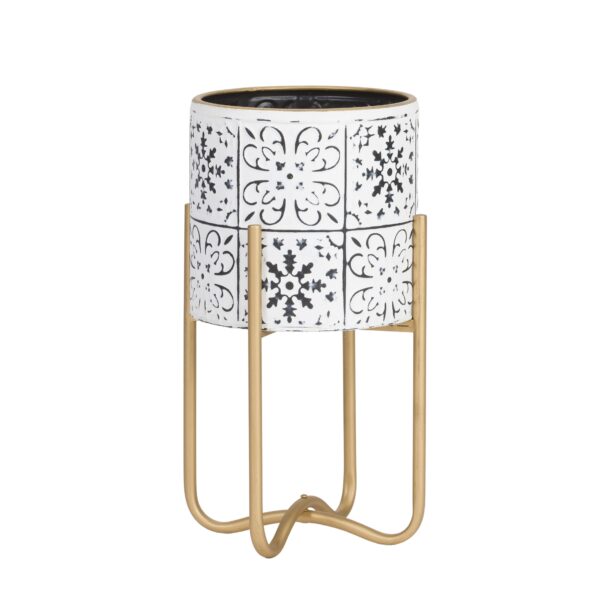 Tristan Modern Planter With Ambrose Gold Base - Image 4