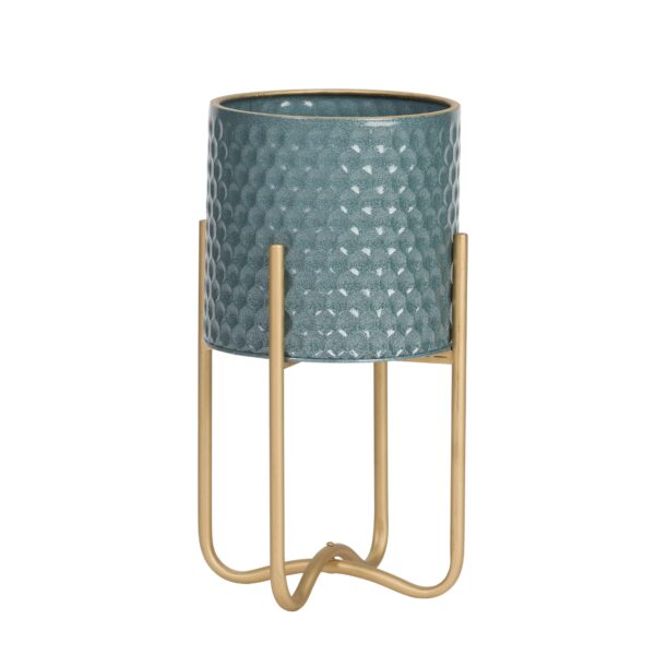 Rhys Modern Planter With Ambrose Gold Base - Image 4