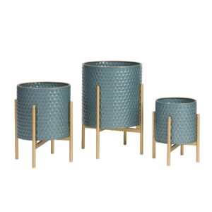 Rhys Modern Planter With Loki Gold Base