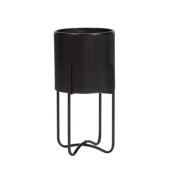 Everett Modern Planter With Ambrose Black Base - Image 3