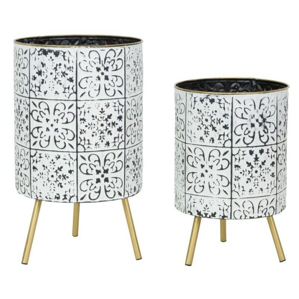Bantu Modern Planters (Set of 2) - White