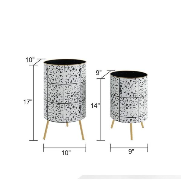 Bantu Modern Planters (Set of 2) - White - Image 3