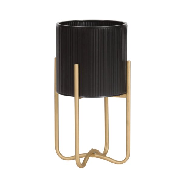 Everett Modern Planter With Ambrose Gold Base - Image 4