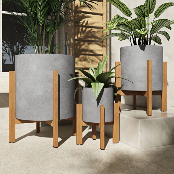 Rowan Modern Planter - Large Gray - Image 2