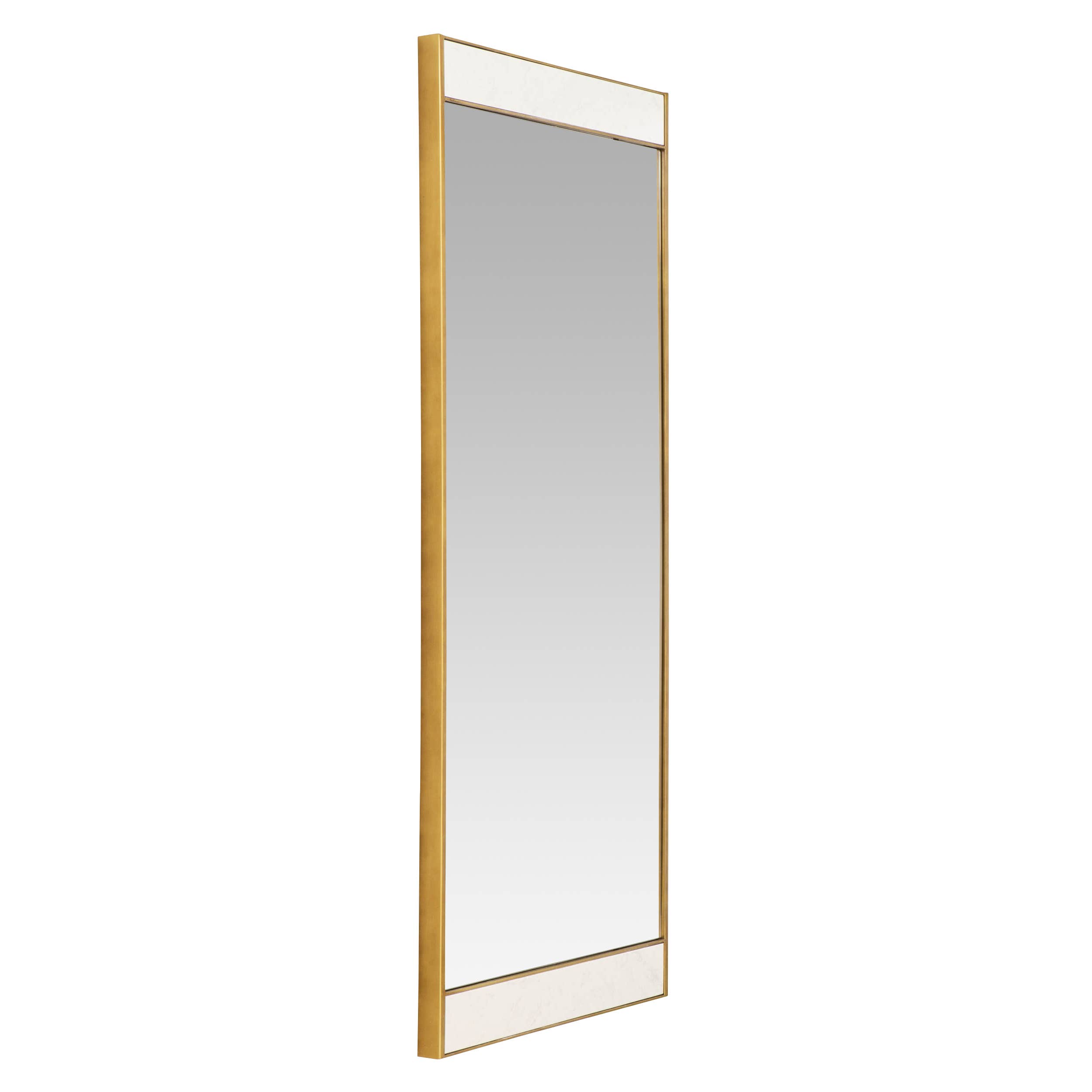 Lina Modern Floor Mirror Gold with Marble - Image 3