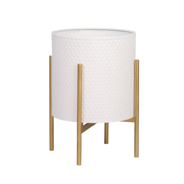 Claire Modern Planter With Loki Gold Base - Image 2