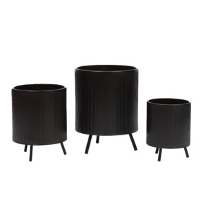 Everett Modern Planter With Nyra Black Base