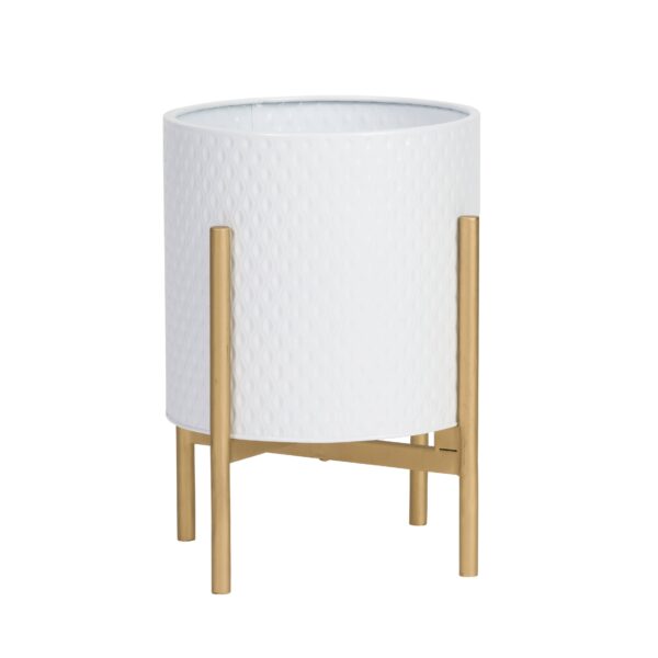 Claire Modern Planter With Loki Gold Base - Image 3