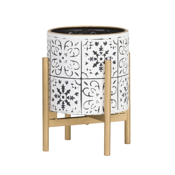 Tristan Modern Planter With Loki Gold Base - Image 4