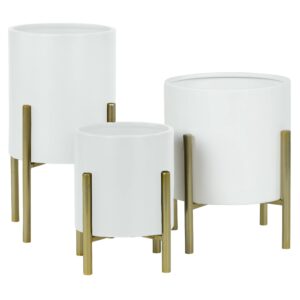 Brevyn Mid-Century Planters (Set of 3)