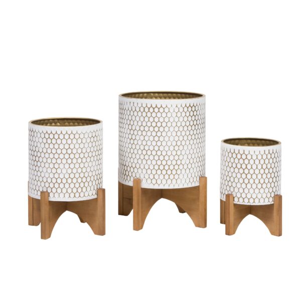Honeycomb Modern Planter With Arch Base