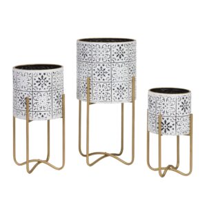 Tristan Modern Planter With Ambrose Gold Base
