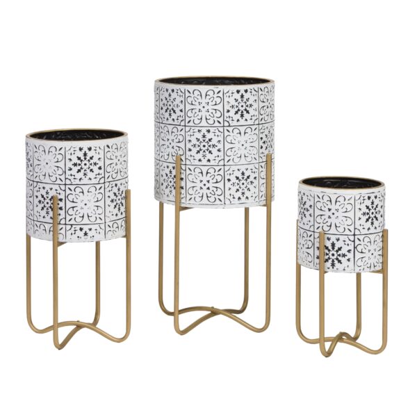 Tristan Modern Planter With Ambrose Gold Base