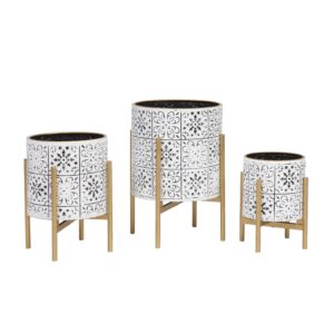 Tristan Modern Planter With Loki Gold Base