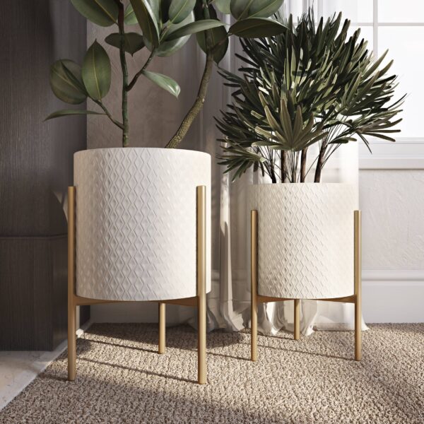 Gianna Modern Planters (Set of 2) - Image 2