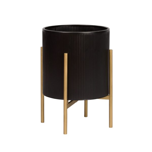 Everett Modern Planter With Loki Gold Base - Image 2