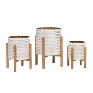 Honeycomb Modern Planter With Kinsley Base