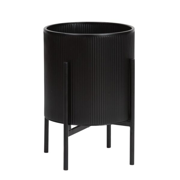 Everett Modern Planter With Loki Black Base - Image 2