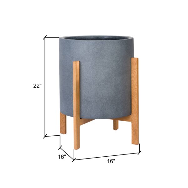 Rowan Modern Planter - Large Gray - Image 5