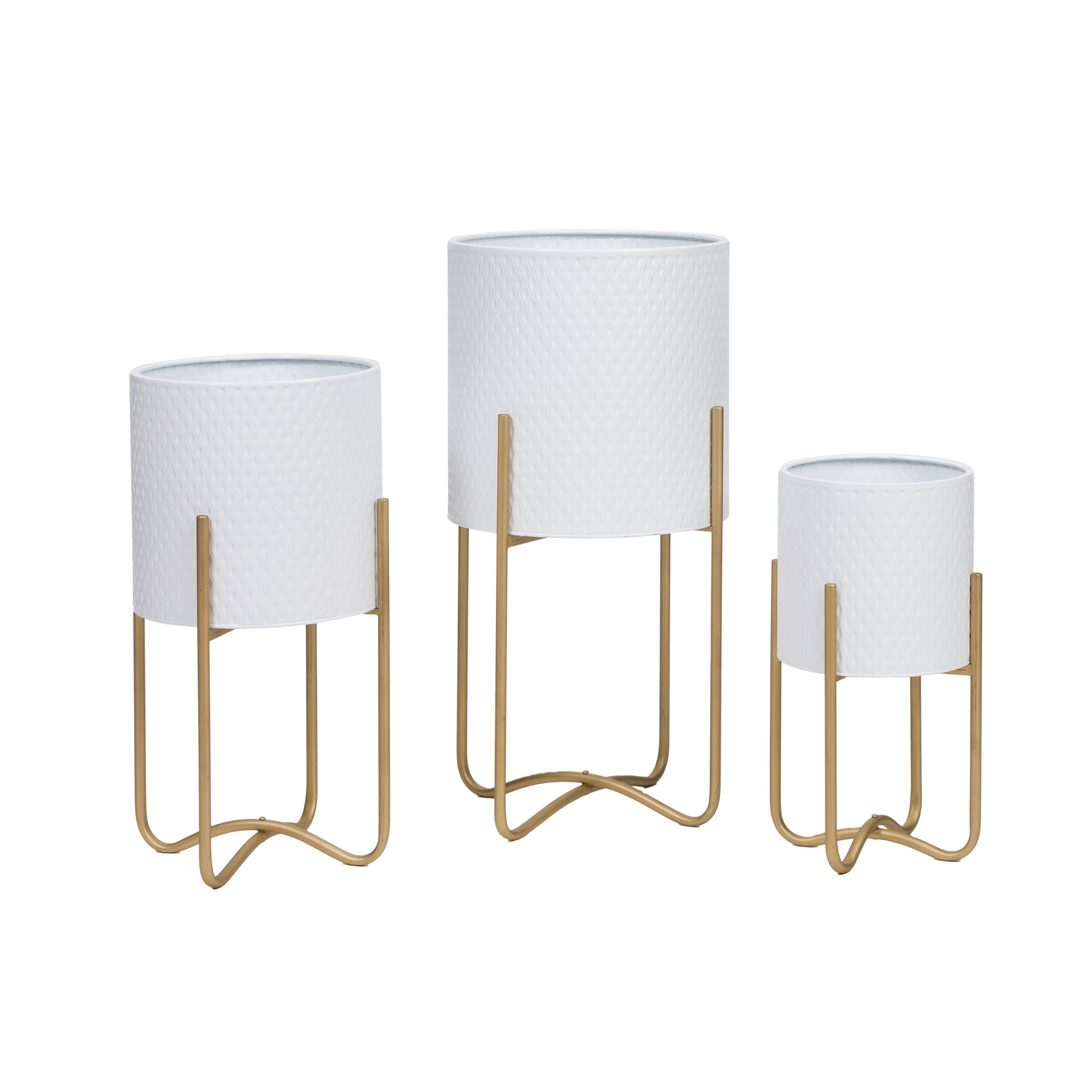 Claire Modern Planters With Ambrose Gold Base