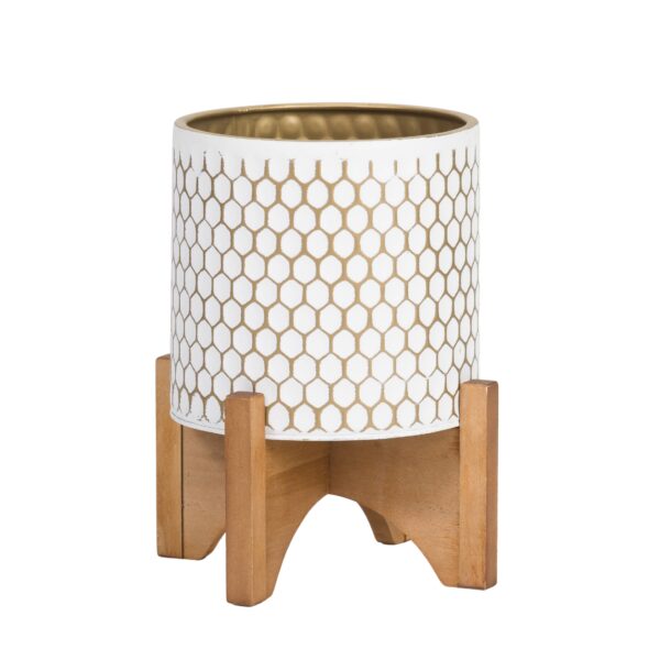 Honeycomb Modern Planter With Arch Base - Image 4