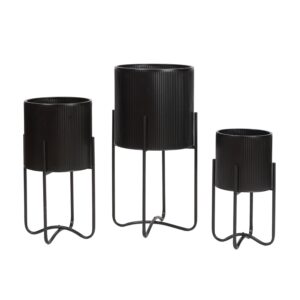 Everett Modern Planter With Ambrose Black Base