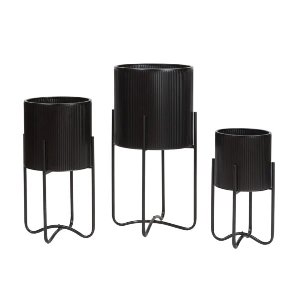 Everett Modern Planter With Ambrose Black Base