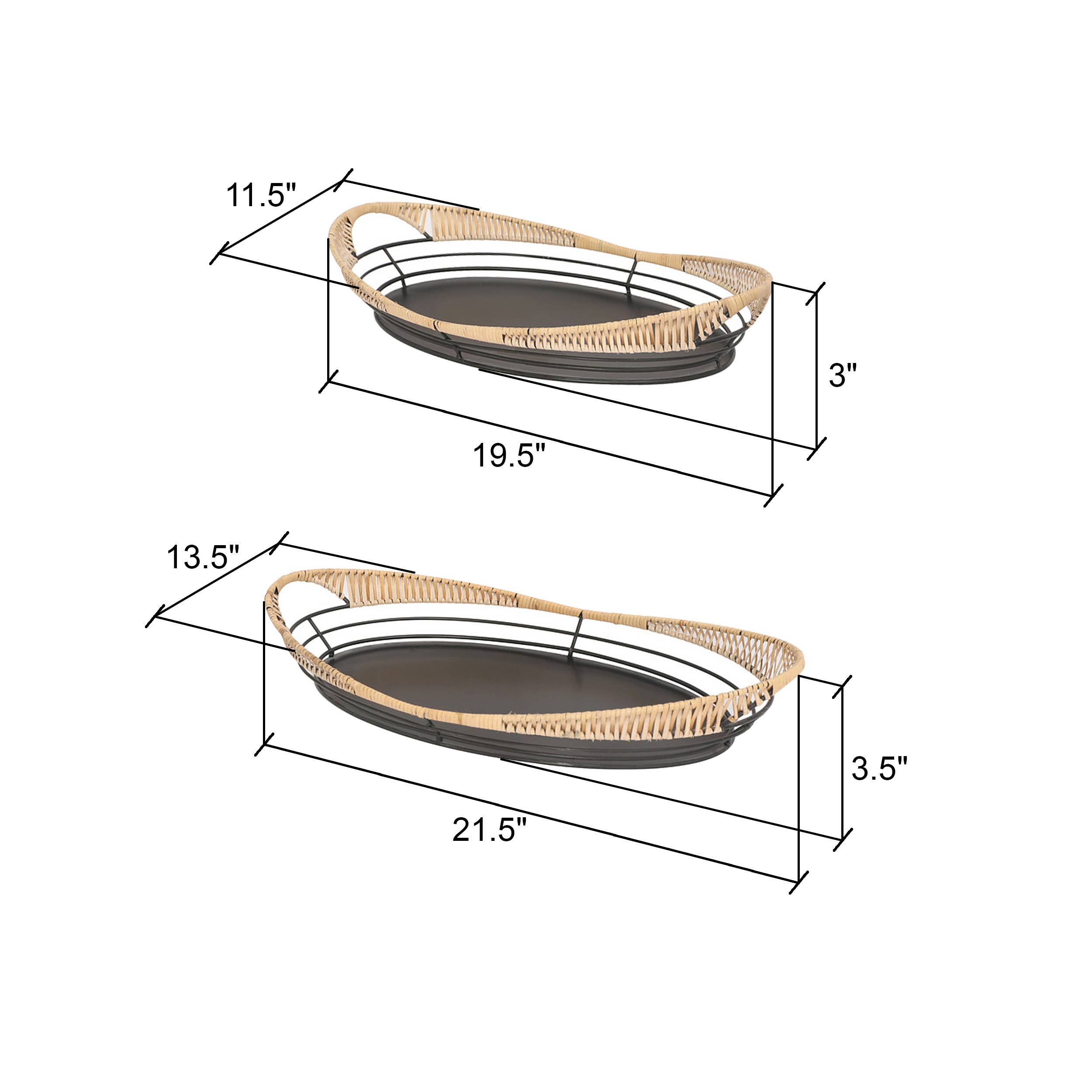 Sienna Tabletop Decor (Set of 2) - 4"H x 22"W - Image 6