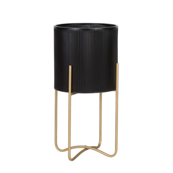Everett Modern Planter With Ambrose Gold Base - Image 2