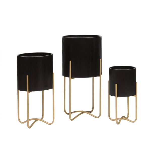 Everett Modern Planter With Ambrose Gold Base