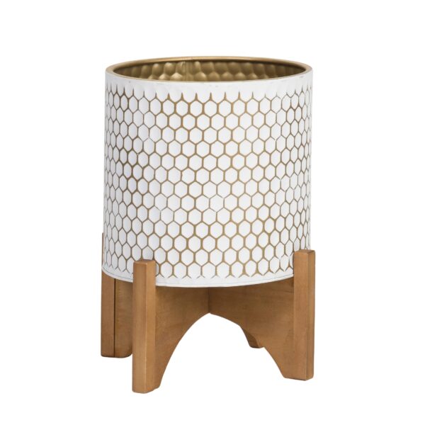 Honeycomb Modern Planter With Arch Base - Image 3